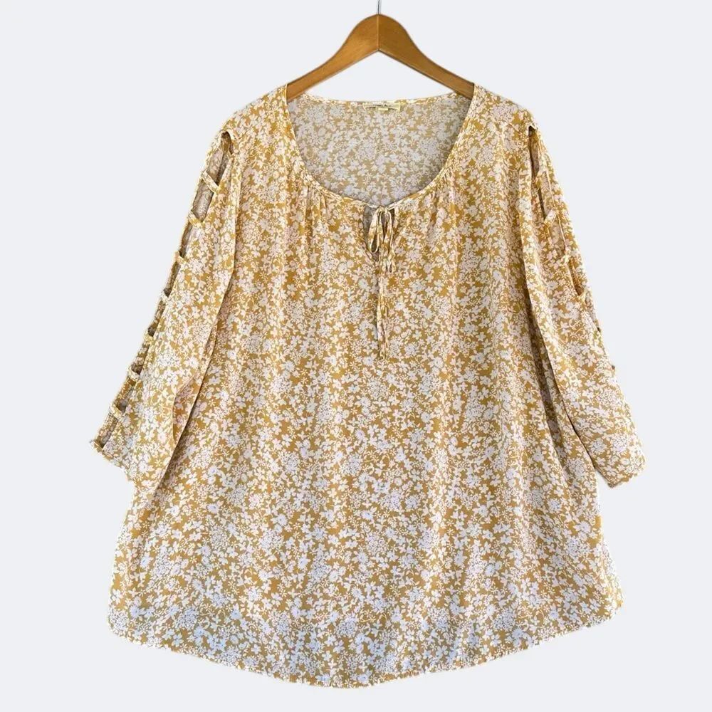 🎉5 for $45🎉 Como blu top blouse shirt size 2X